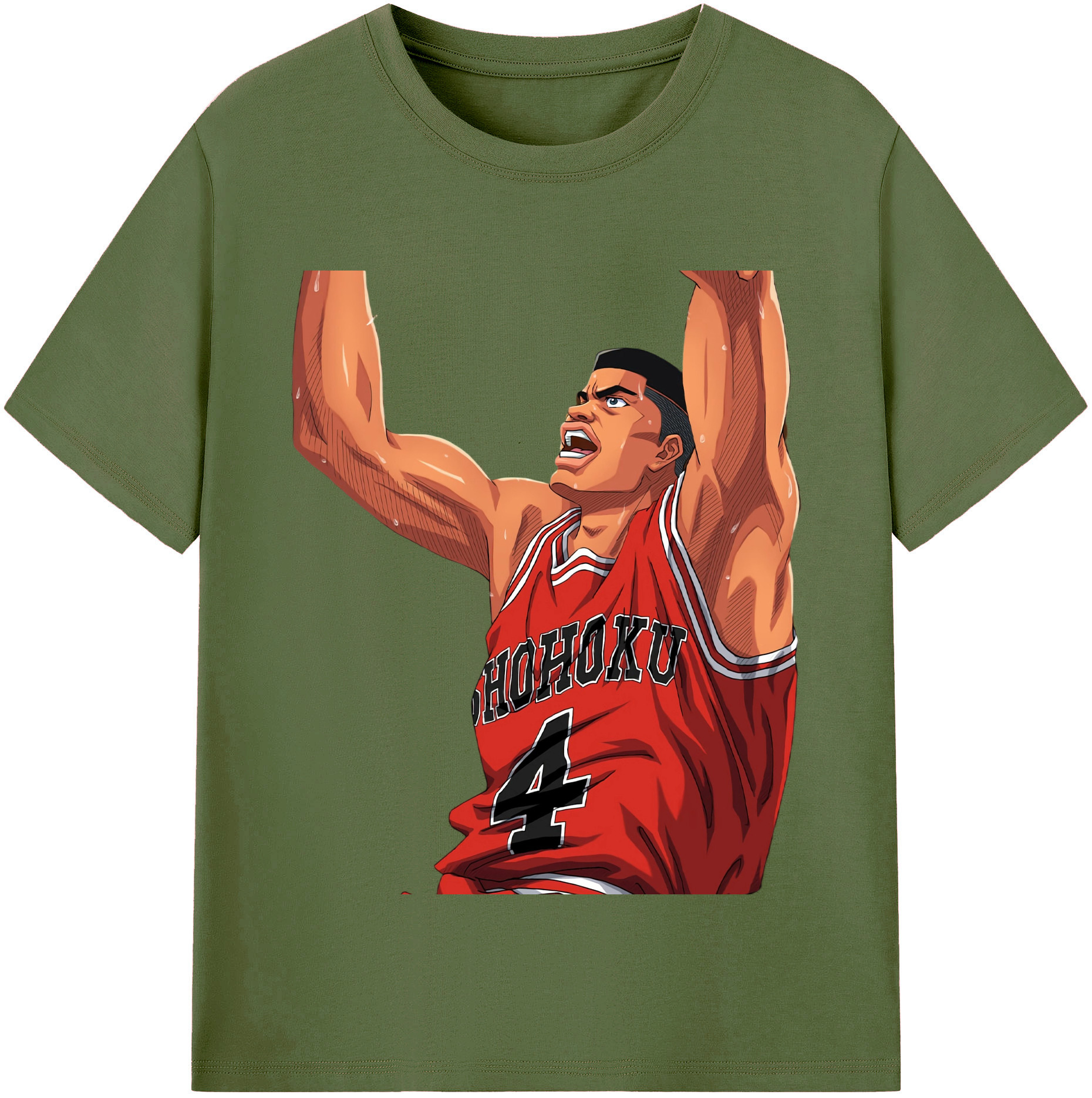 SLAM DUNK／スラムダンク 綿100％半袖Tシャツ（フロントプリント）